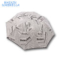 Best Selling Items Persönlichkeit Mode Englisch britischen Stil Zeitung Großhandel benutzerdefinierte Umbrella Chinese